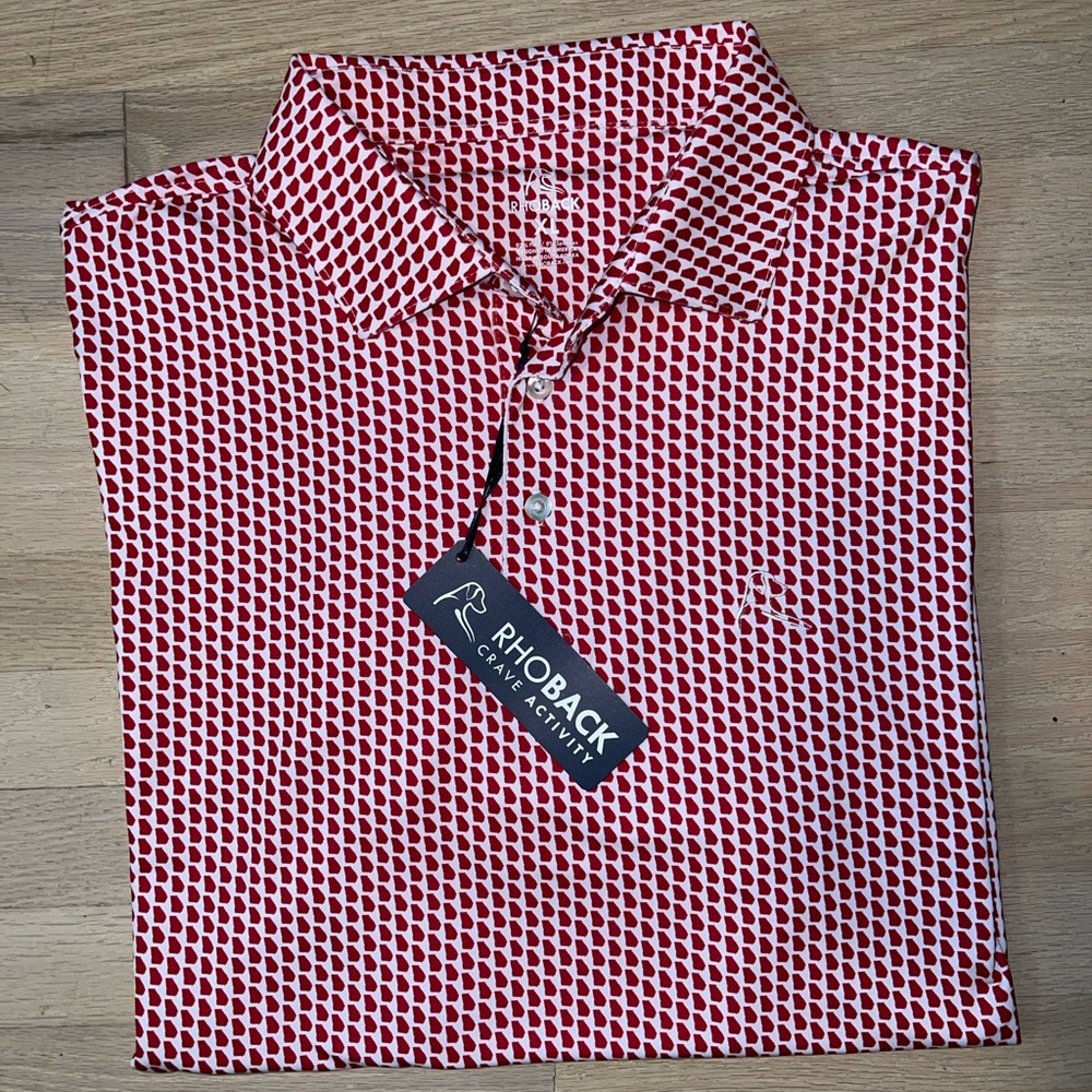 Rhoback “The Peach State” Men’s XL Polo NWOT